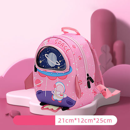 Kids School Bag, Breathable Trend Astronaut Kindergarten Anti Lost Backpack