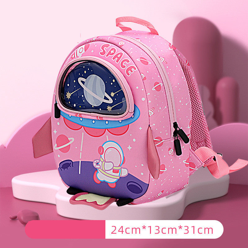 Kids School Bag, Breathable Trend Astronaut Kindergarten Anti Lost Backpack