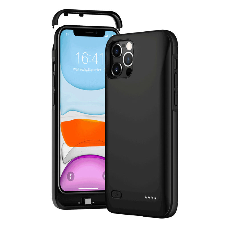 Large-capacity charging case with back clip battery