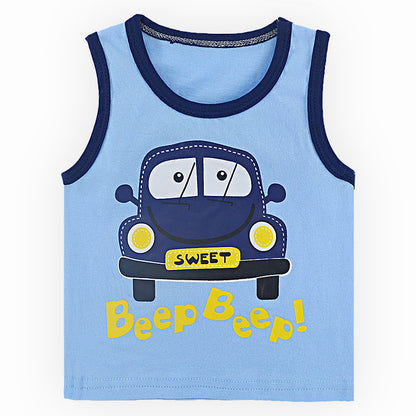 Children's cotton sleeveless vest