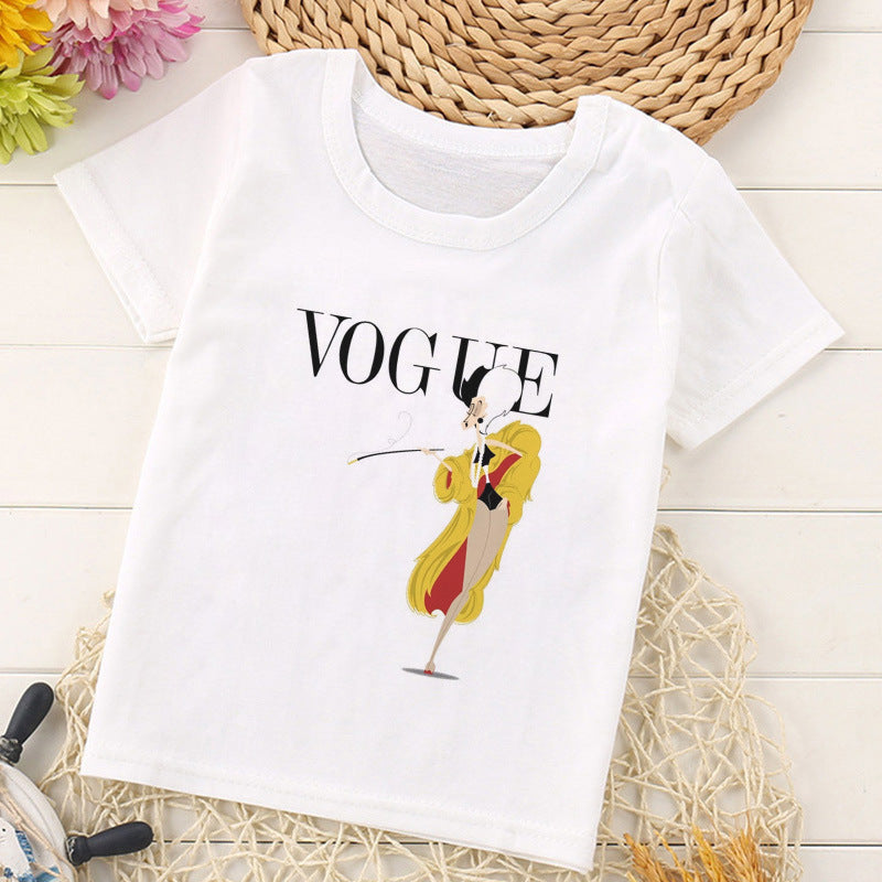 Children's retro short sleeve top