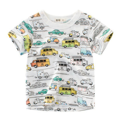 Children's Car Short-sleeved T-shirt