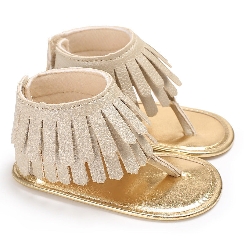 Baby Girl Toddler Shoes Multicolor Tassel Soft Sole Flip-flop Sandals Toddler Shoes