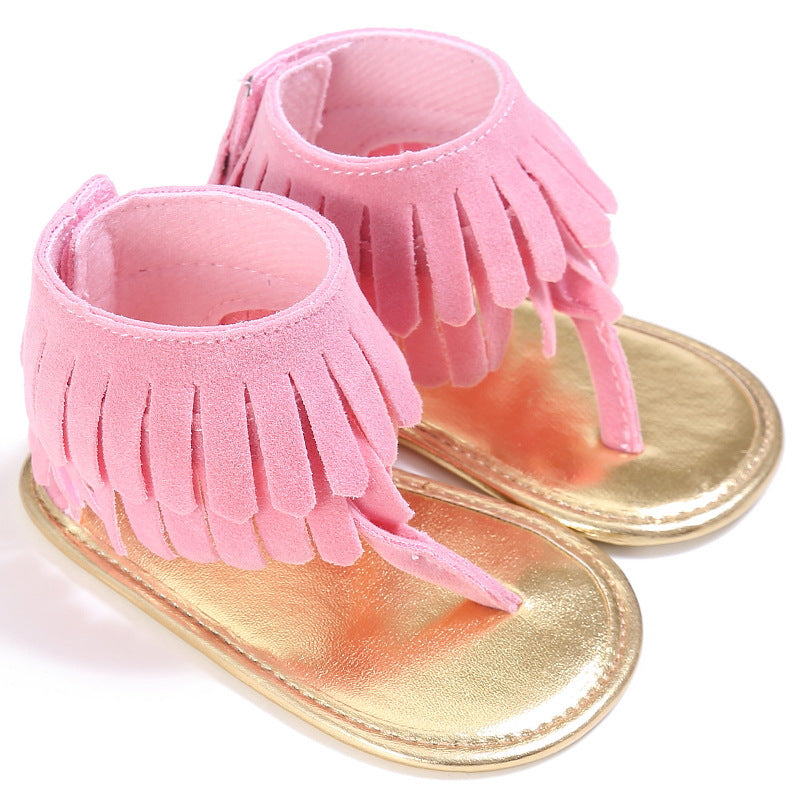 Baby Girl Toddler Shoes Multicolor Tassel Soft Sole Flip-flop Sandals Toddler Shoes