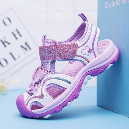 Purple Sandals For Girls Summer Children's Princess