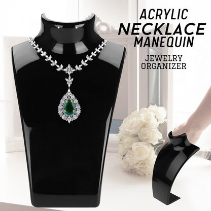 Acrylic Display Stand Necklace Pendant Bust Mannequin Earring Jewelry Chain Show