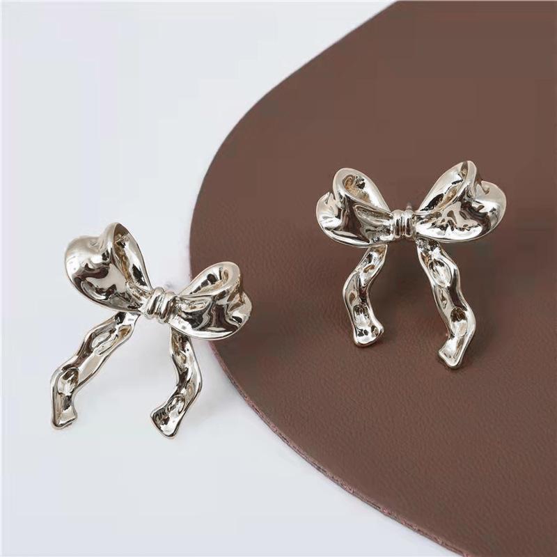 Bow Earrings Simple Style Fashionable And Versatile Earrings