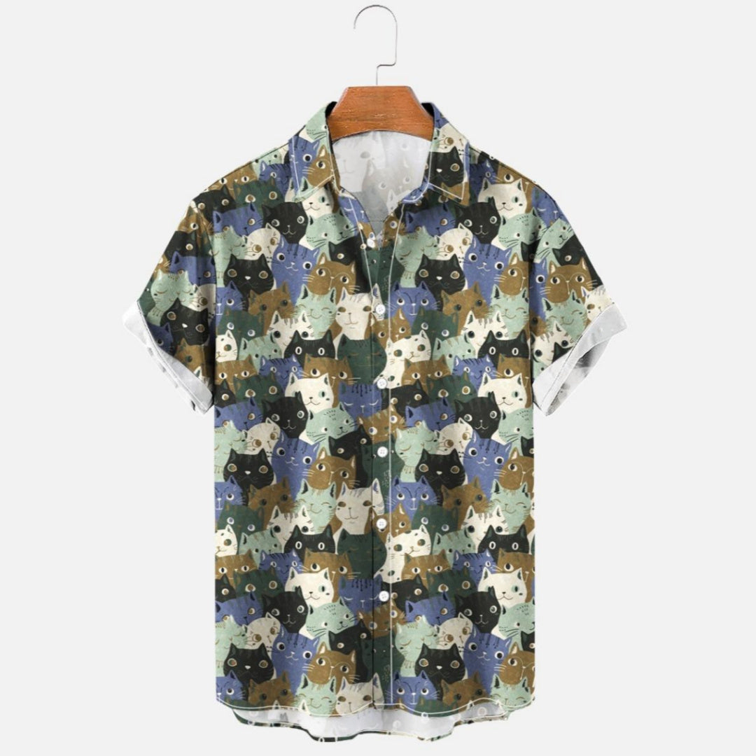 Size 3D Shirt Hot Sale Series 3D Digital Printing Hawaiian Shirt