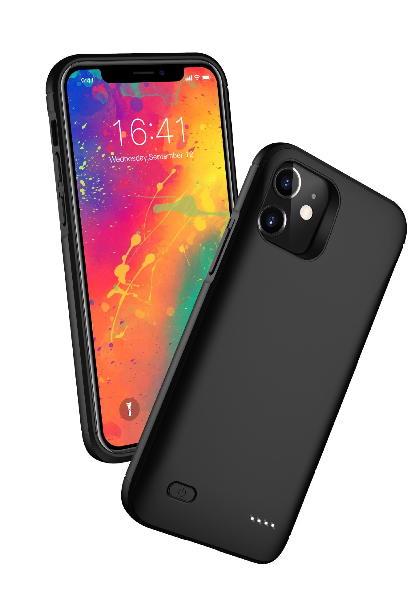 Large-capacity charging case with back clip battery