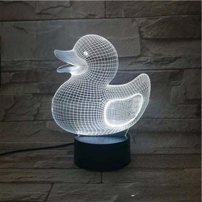 Little yellow duck 3D night light creative cartoon table lamp