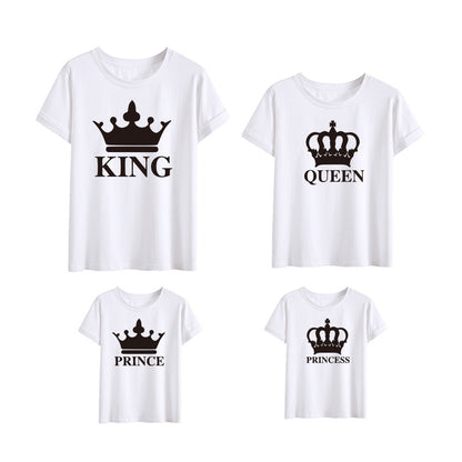 Crown King Family Wear Summer New Short-Sleeved T-Shirt Family Wear