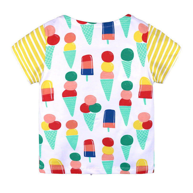 Children's t-shirt round neck print short sleeve