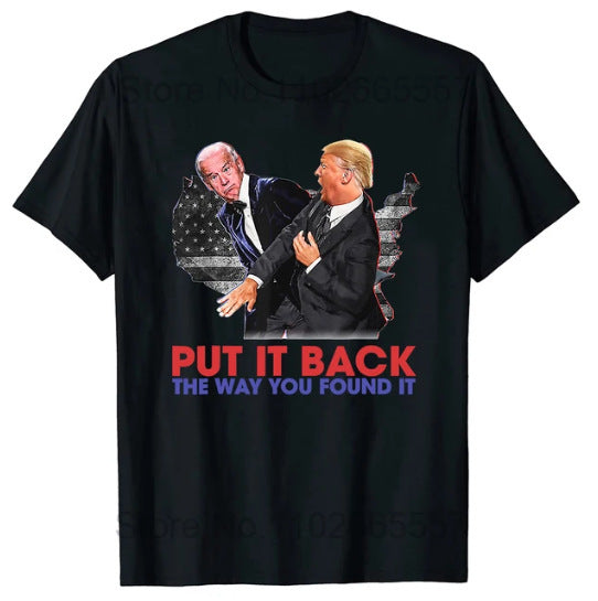 Trump's Revenge Journey T-shirt Men's And Women's Short Sleeve With American Return