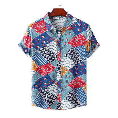 Size 3D Shirt Hot Sale Series 3D Digital Printing Hawaiian Shirt