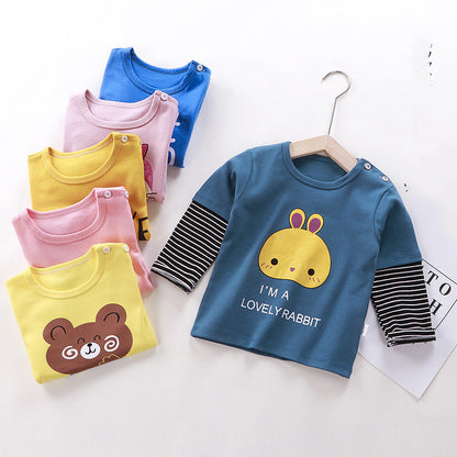 Children's Long-sleeved T-shirt Cotton Single Top