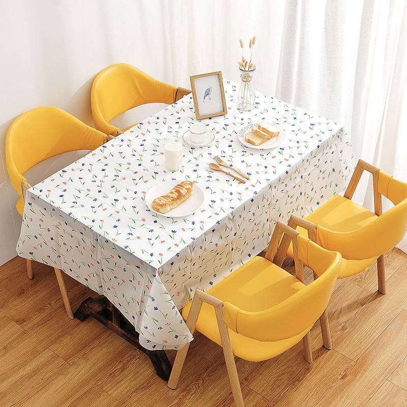 Pastoral waterproof and oil-proof table cloth disposable tablecloth Plastic restaurant tablecloth rectangular table mat