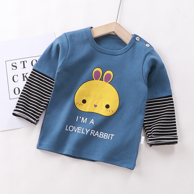 Children's Long-sleeved T-shirt Cotton Single Top