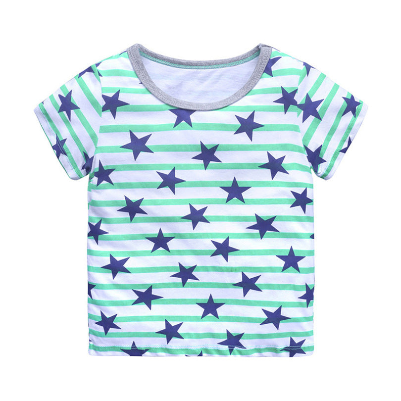 Children's t-shirt round neck print short sleeve