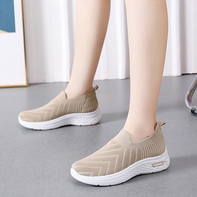 Casual Mesh Shoes Sock Slip On Flat Shoes For Women Sneakers Casual Soft Sole Walking Sports Shoe