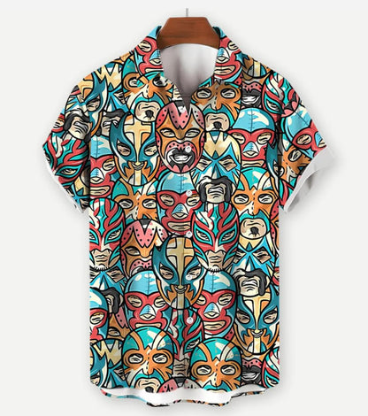 Size 3D Shirt Hot Sale Series 3D Digital Printing Hawaiian Shirt