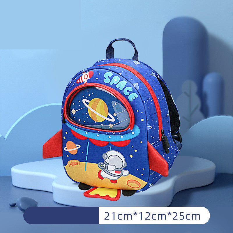 Kids School Bag, Breathable Trend Astronaut Kindergarten Anti Lost Backpack