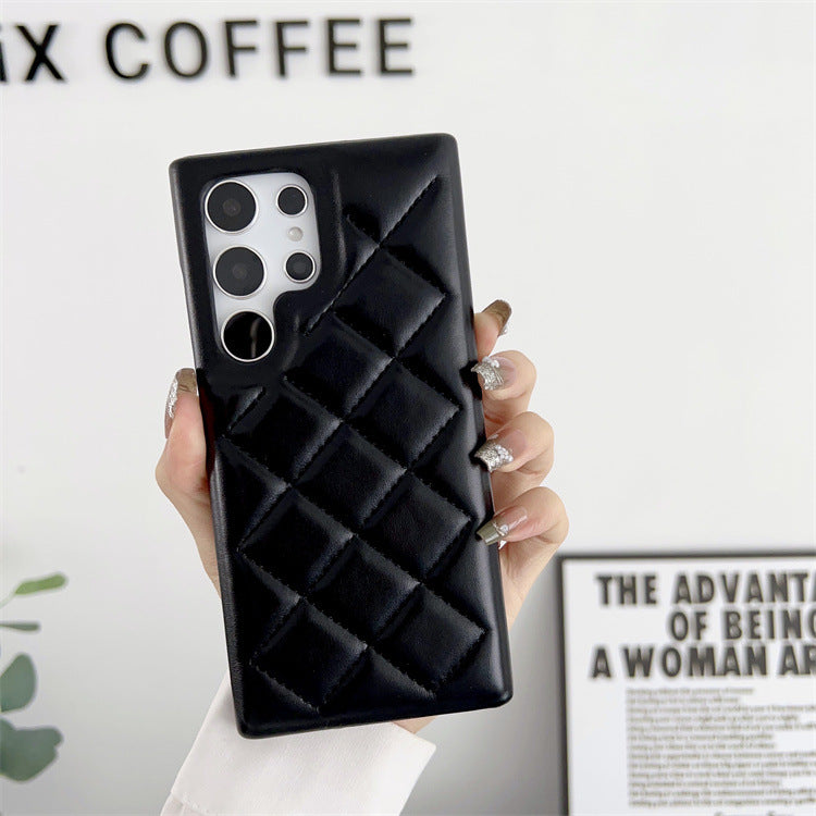 Diamond Plaid Phone Case Leather Phone Protective Case