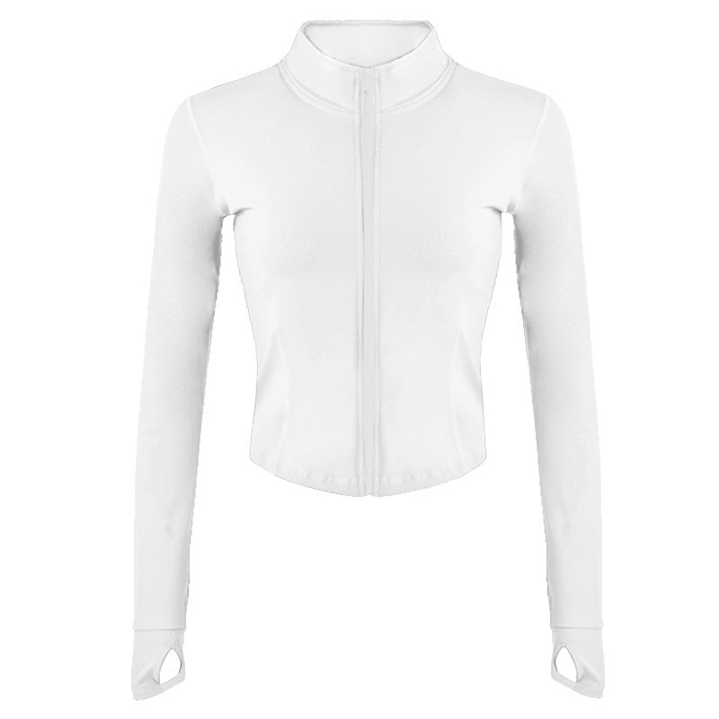 Stand Collar Slim Fit Yoga Jacket