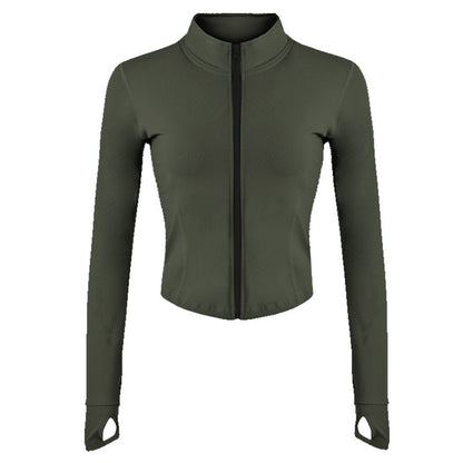 Stand Collar Slim Fit Yoga Jacket