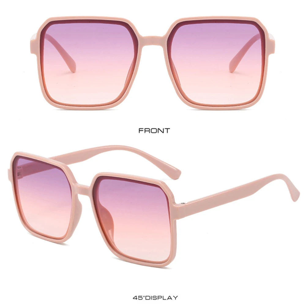 2024 New Fashion Oversized Sunglasses Men Women Retro Brand Big Square