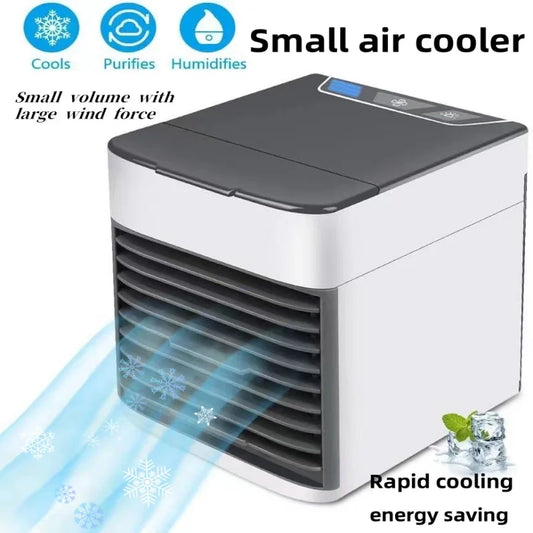 New mini refrigeration air conditioning fan household desktop small spray air cooler USB portable mobile cooling fan