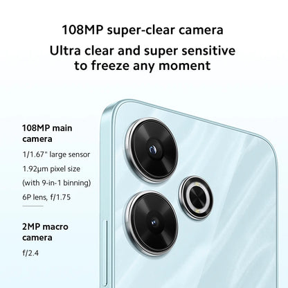 Global Version Xiaomi Redmi 13 Smartphone 108MP super clear camera MediaTek Helio G91 Ultra 33W fast charging 5030mAh battery