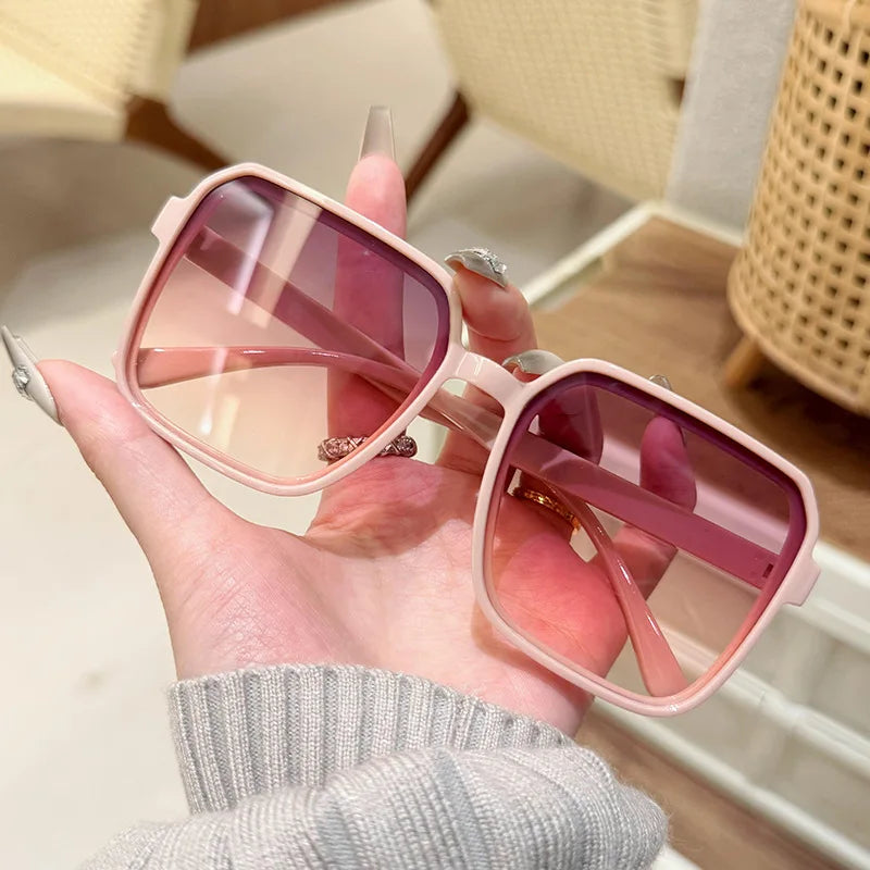 2024 New Fashion Oversized Sunglasses Men Women Retro Brand Big Square