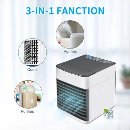 New mini refrigeration air conditioning fan household desktop small spray air cooler USB portable mobile cooling fan