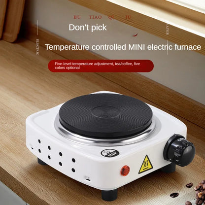 Portable 500W Electric Tea Warmer Stove with Adjustable Temperature - Ideal for Heating Coffee, Milk, and Tea