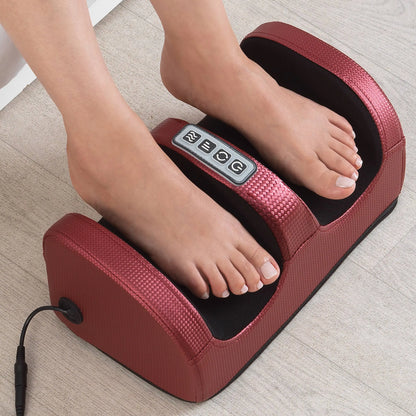 Electric Foot Massager Shiatsu Kneading Deep Tissue Calf Infrared Heating Leg Relief Fatigue Muscles Vibrator Machine Relaxation