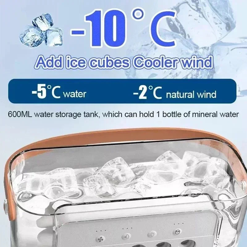 Portable 3-in-1 Air Cooler with LED Night Light and Humidifier for Home and Office