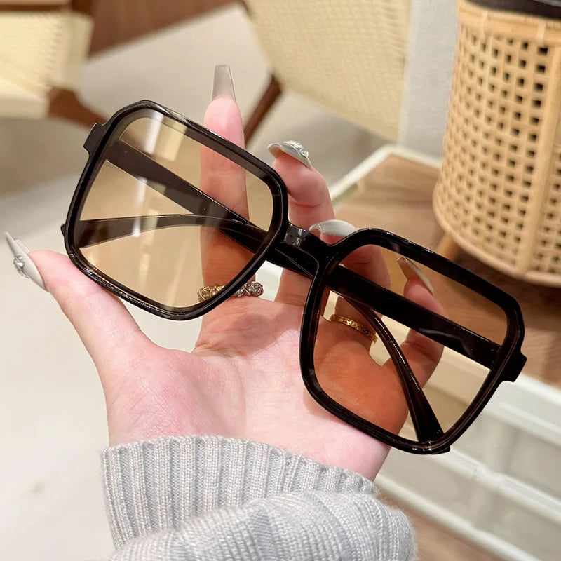 2024 New Fashion Oversized Sunglasses Men Women Retro Brand Big Square