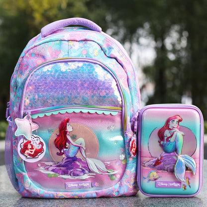 Genuine Disney Australia Smiggle Mermaid School Bag Children Stationery Student Pen Case Lunch Bag Backpack Children's Gift