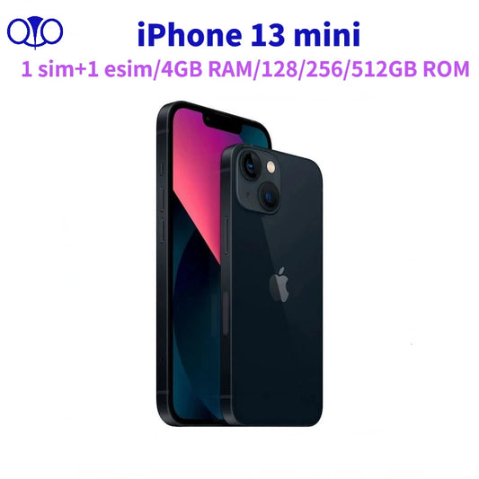 Original Apple iPhone 13 mini 5.4" Genuine RAM 4GB ROM 128/256GB A15 Bionic IOS Face ID NFC Dual 12MP 5G Unlocked Cellphone