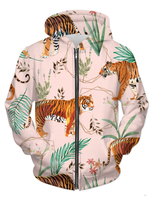 Tropical & Tiger UNISEX ZIP HOODIE