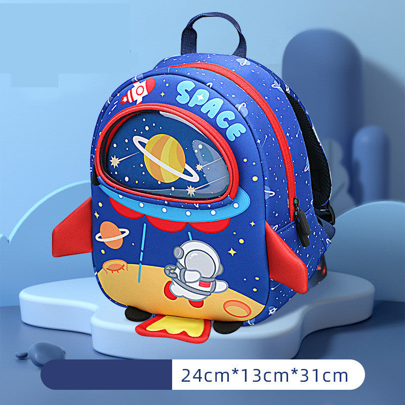 Kids School Bag, Breathable Trend Astronaut Kindergarten Anti Lost Backpack