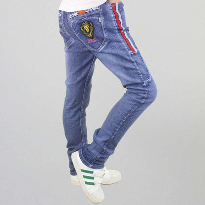 Boys Jeans Casual Pants Straight Stretch