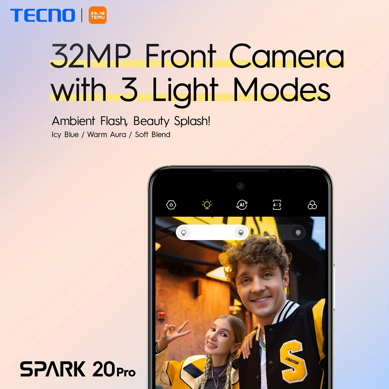 TECNO Spark 20 Pro 4G Smartphone: 108MP Camera, 256GB Storage, 12GB/8GB RAM, 400% Big Volume Stereo Speakers, 5000mAh Battery, 33W Fast Charge, 17.22cm FHD 120Hz Screen, NFC