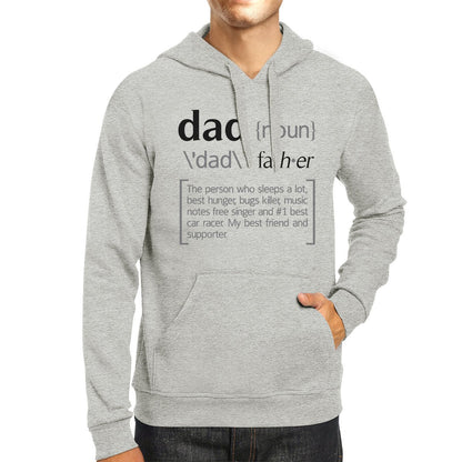 Dad Noun Grey Unisex Funny Design Hoodie For