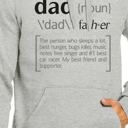 Dad Noun Grey Unisex Funny Design Hoodie For