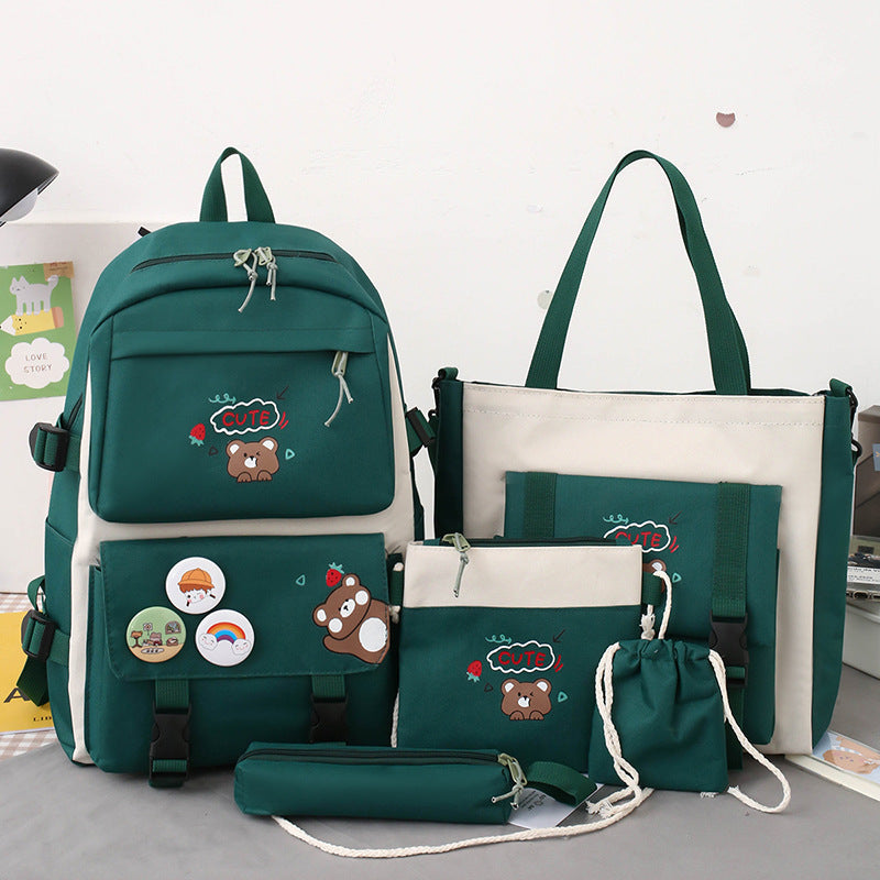 Multi-piece Schoolbag For Female Elementary School Students