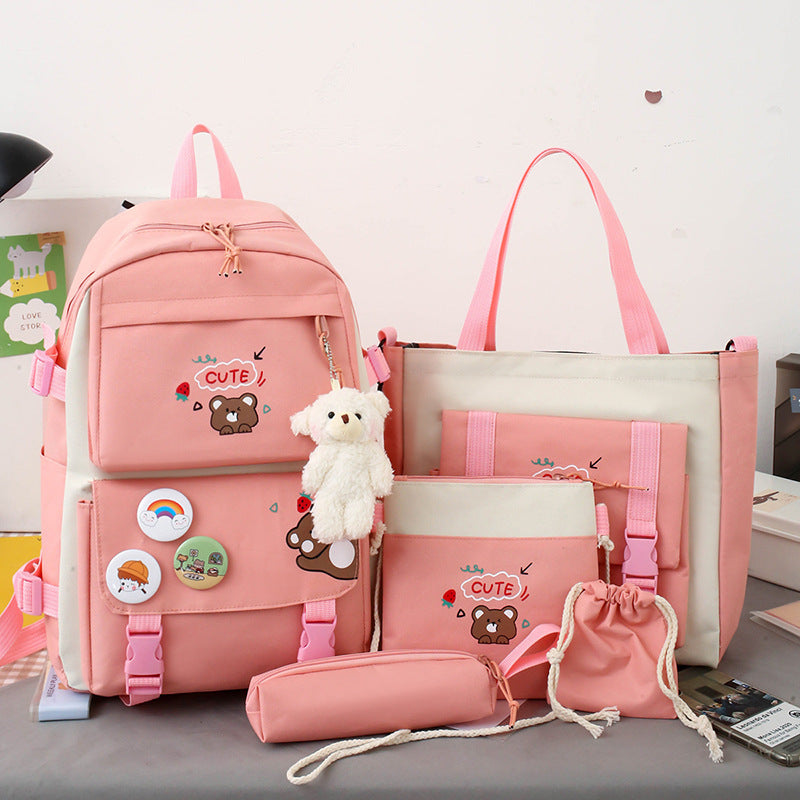 Multi-piece Schoolbag For Female Elementary School Students