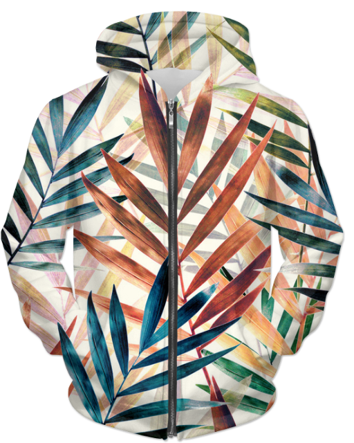 LEAVES1 UNISEX ZIP HOODIE