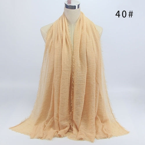 Islamic Hijab Cotton Wholesale | Crinkled Muslim Scarf Lot | Muslim