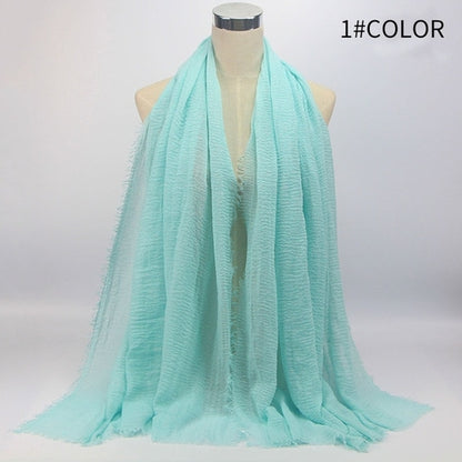 Islamic Hijab Cotton Wholesale | Crinkled Muslim Scarf Lot | Muslim